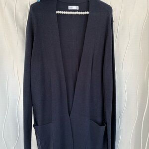 Croft & Barrow Navy Open Front Cardigan